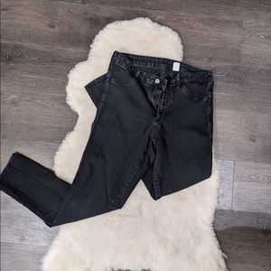 H&M Black Skinny Ankle High Waist Jeans Size 33